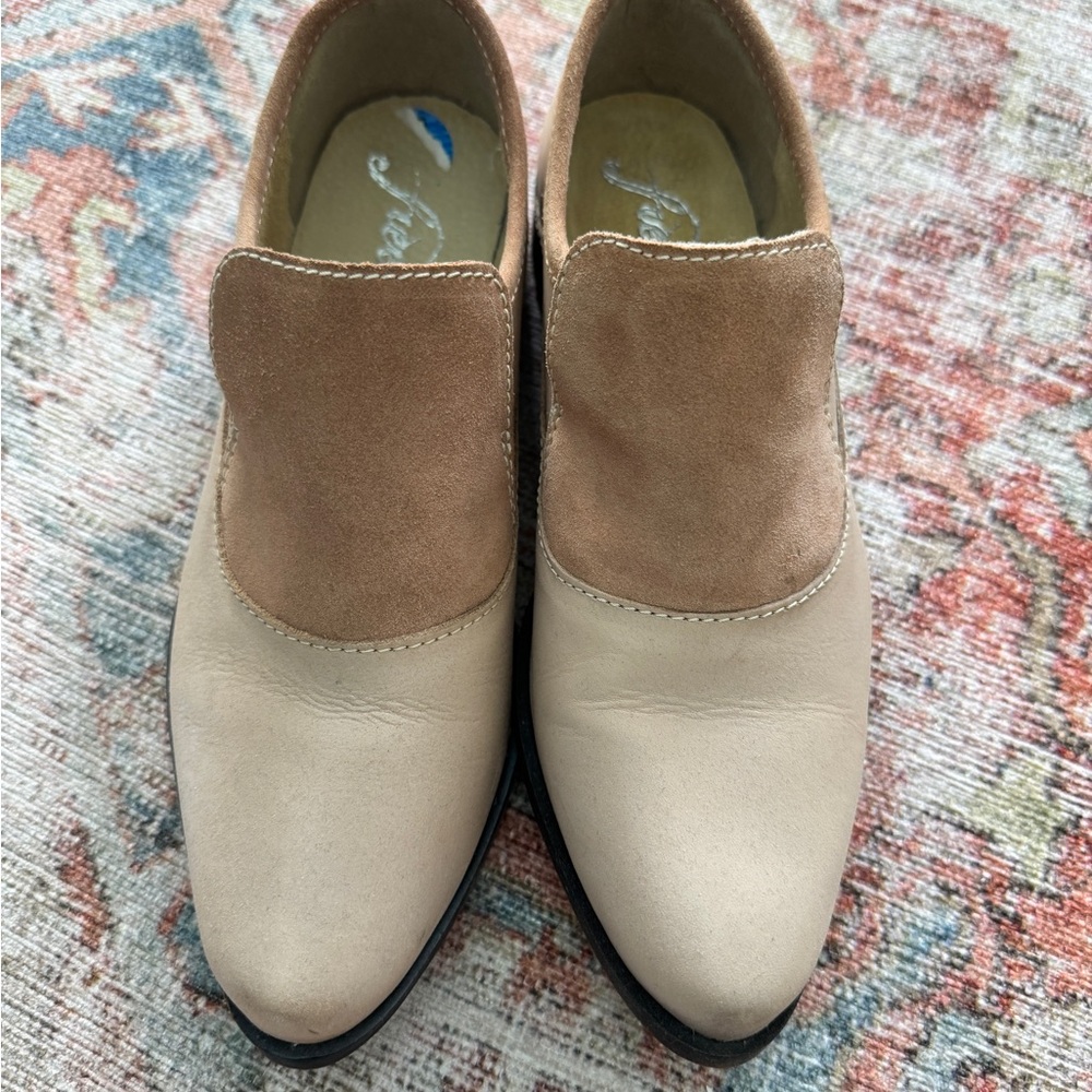 Free People Brown and Cream Flats